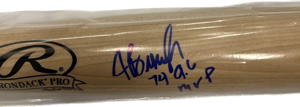 Jeff Burroughs Autograph 74 MVP Big Stick  Baseball Bat Schwartz Authentic  Image 2