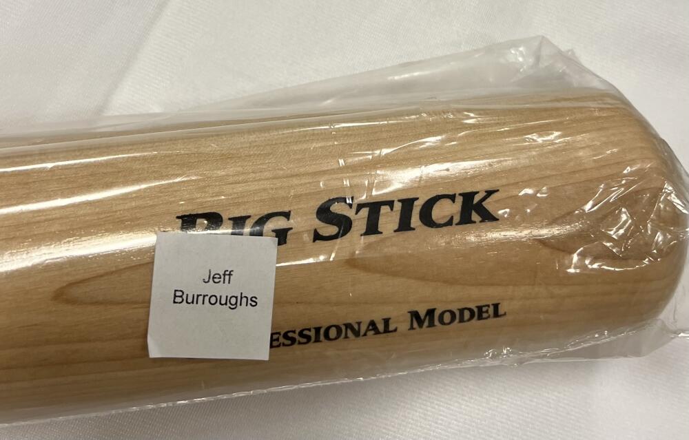 Jeff Burroughs Autograph 74 MVP Big Stick  Baseball Bat Schwartz Authentic  Image 5