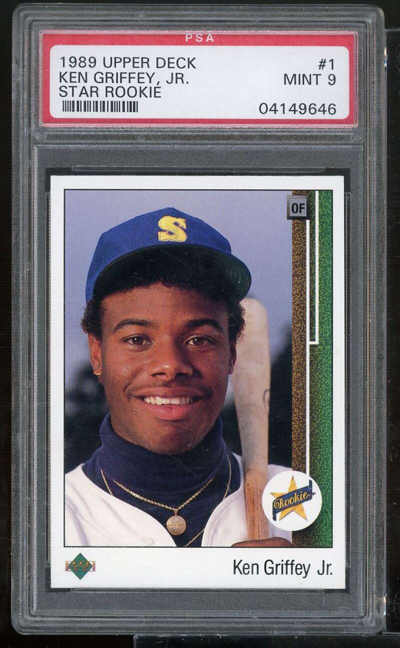 Ken Griffey Jr. Rookie Card 1989 Upper Deck #1 PSA 9 Image 1