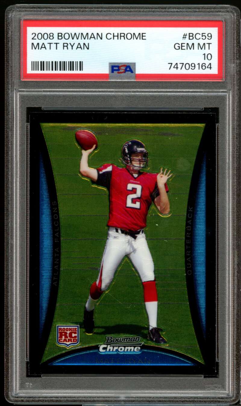 Matt Ryan Rookie Card 2008 Bowman Chrome #BC59 PSA 10 Image 1