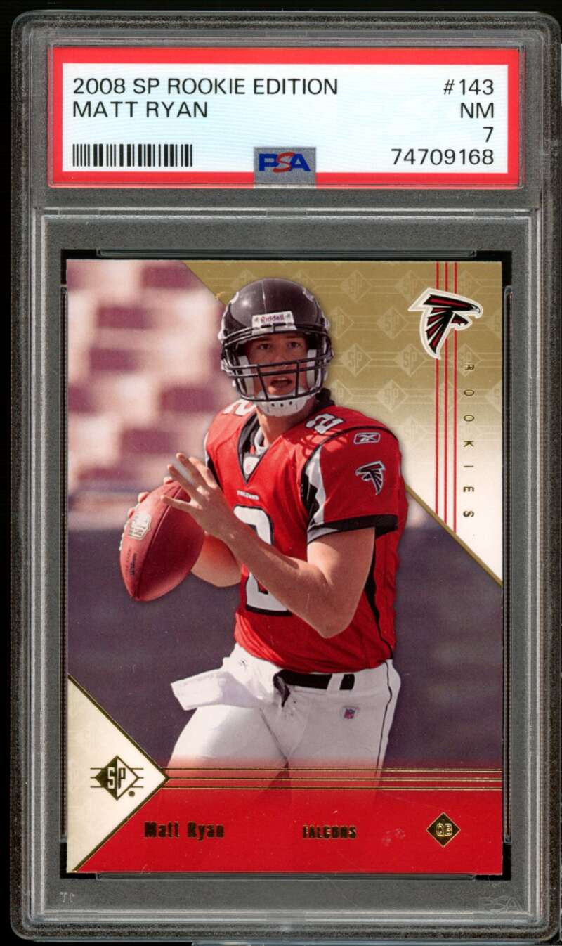 Matt Ryan Rookie Card 2008 SP Rookie Edition #143 PSA 7 Image 1