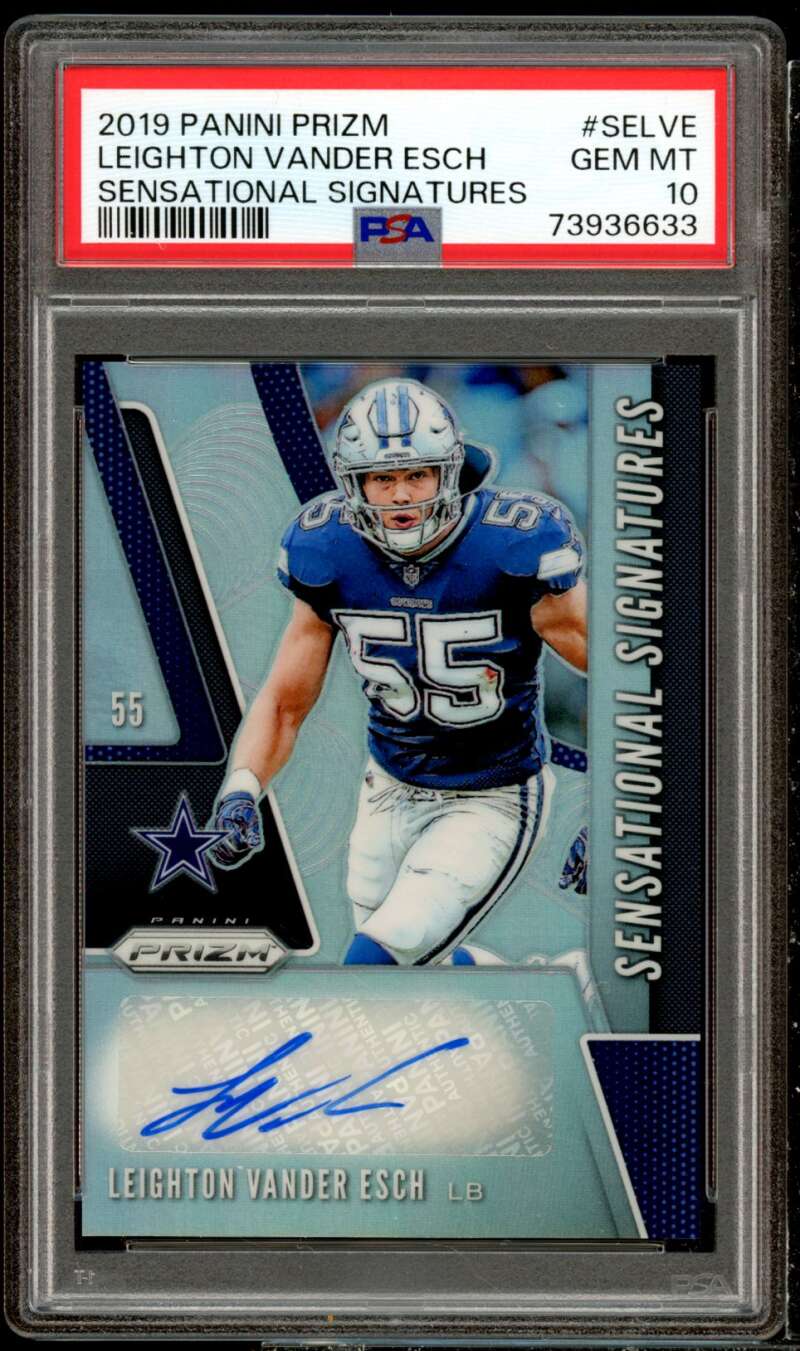 Leighton Vander Esch Rookie 2019 Panini Prizm Sensational Signatures #LVE PSA 10 Image 1