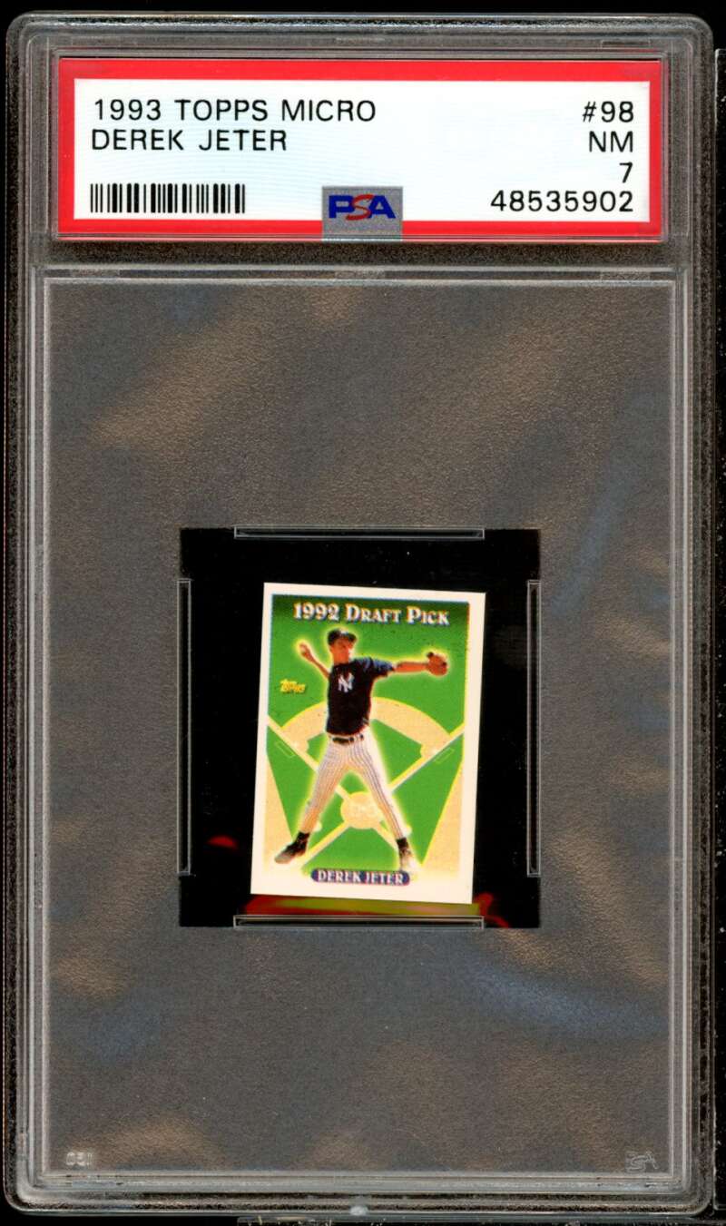 Derek Jeter Rookie Card 1993 Topps Micro #98 PSA 7 Image 1