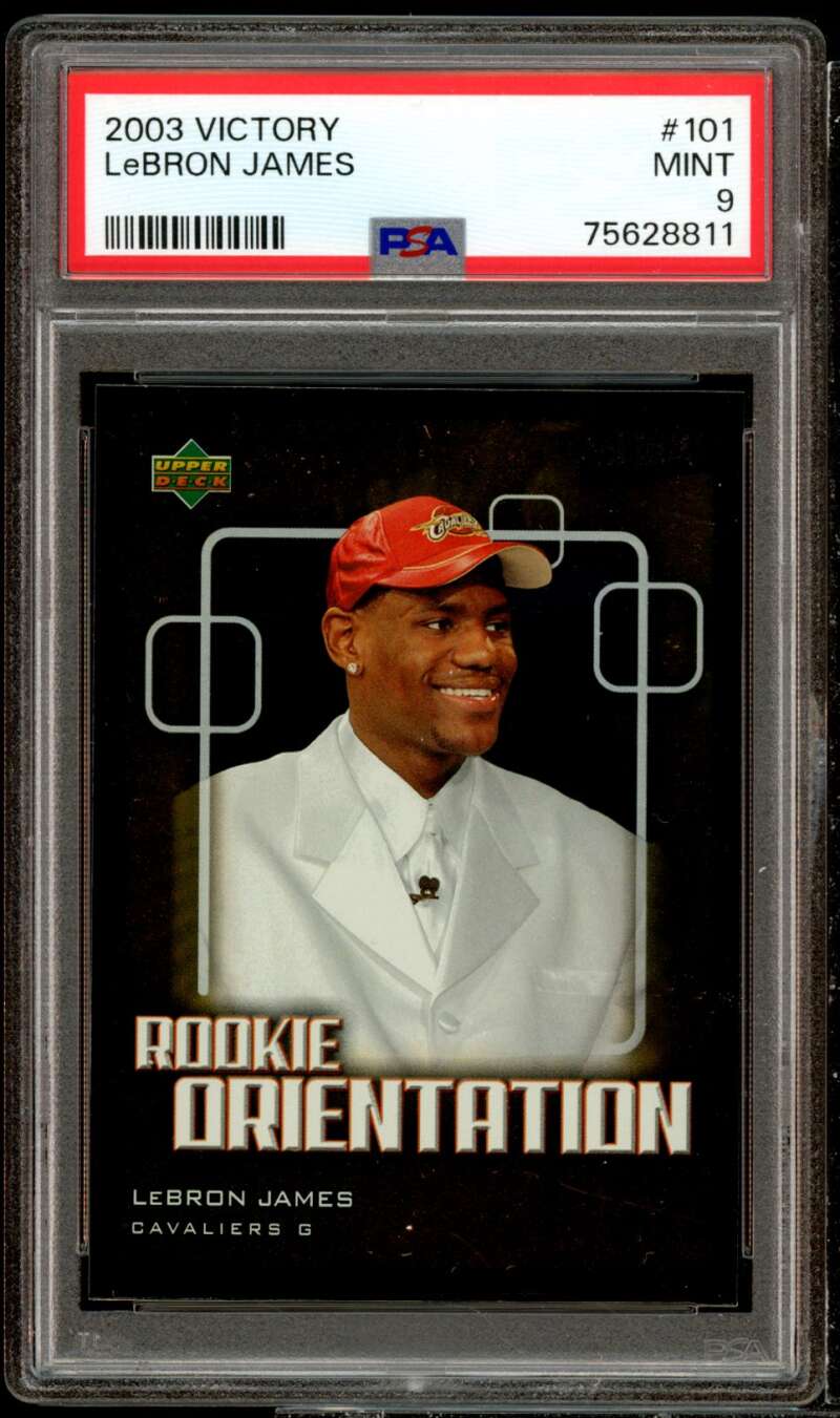 Lebron James Rookie Card 2003-04 Victory #101 PSA 9 Image 1