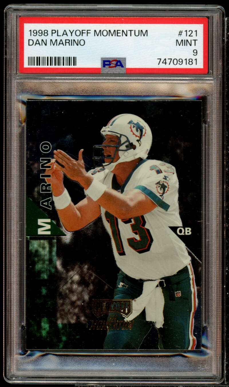 Dan Marino Card 1998 Playoff Momentum #121 PSA 9 Image 1