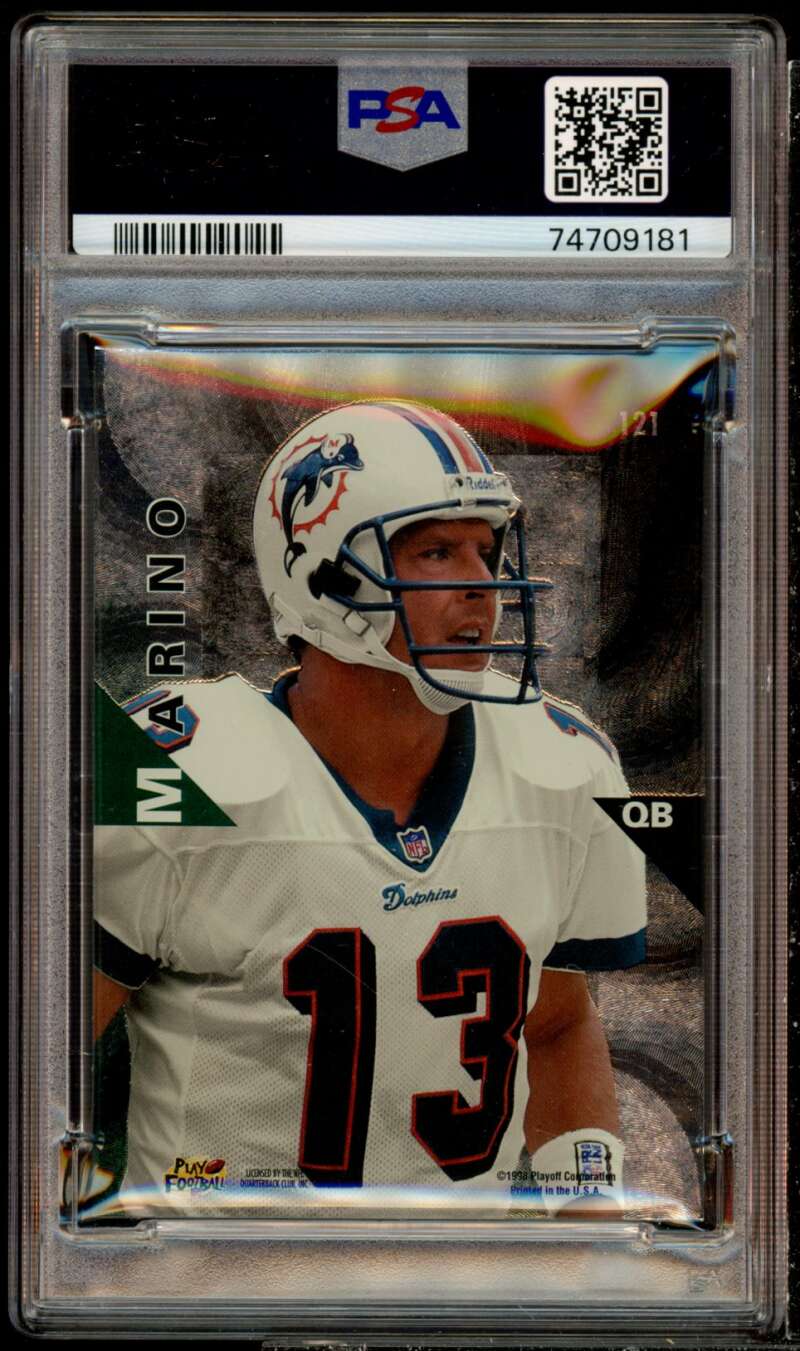 Dan Marino Card 1998 Playoff Momentum #121 PSA 9 Image 2