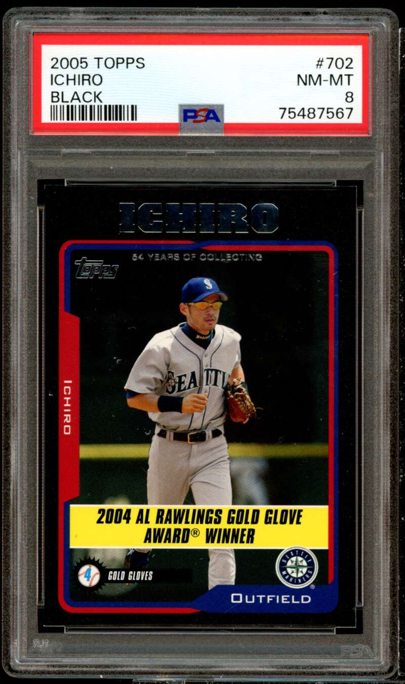 Ichiro Suzuki Card 2005 Topps Black #702 (pop 1) PSA 8 Image 1