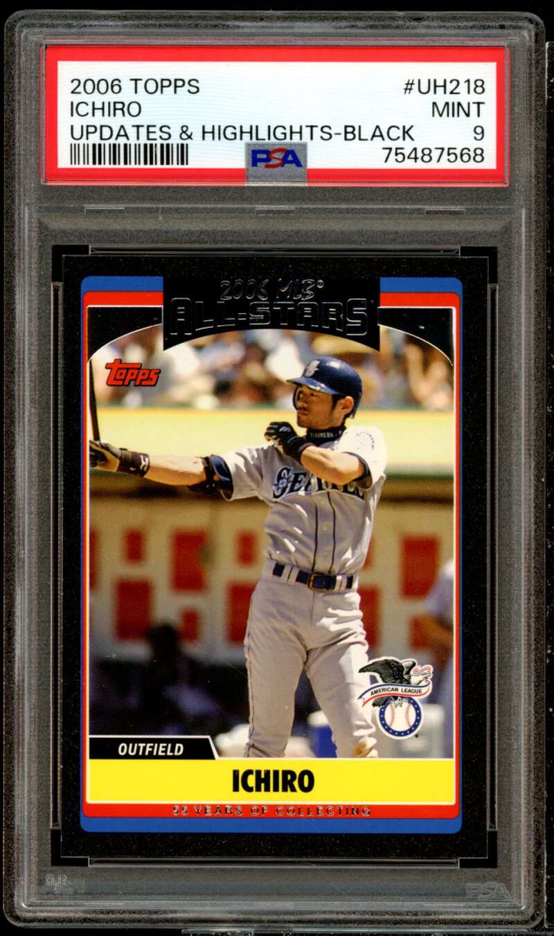 Ichiro Suzuki Card 2006 Topps Black #UH218 (pop 1) PSA 9 Image 1