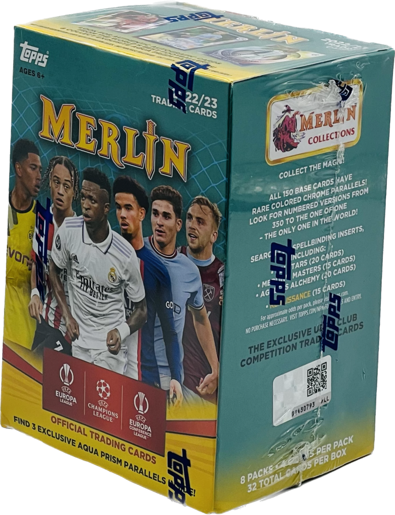2022-23 Topps UEFA Champions League Merlin Soccer 8-Pack Blaster Box Image 1