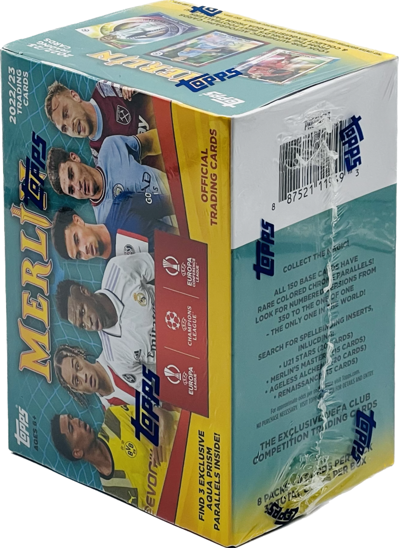 2022-23 Topps UEFA Champions League Merlin Soccer 8-Pack Blaster Box Image 2