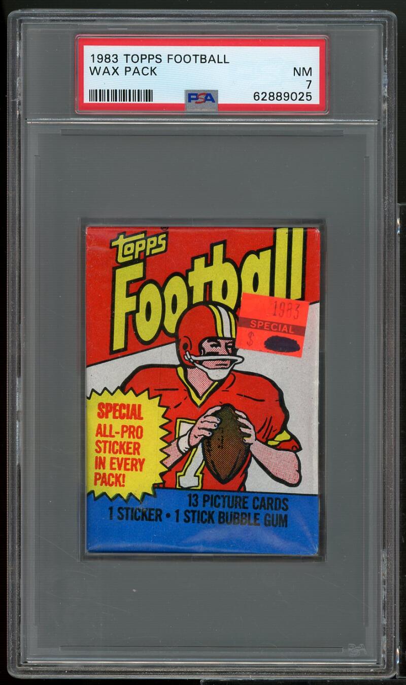 1983 Topps Football Wax Pack PSA 7 Image 1