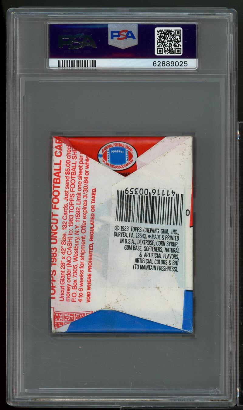 1983 Topps Football Wax Pack PSA 7 Image 2