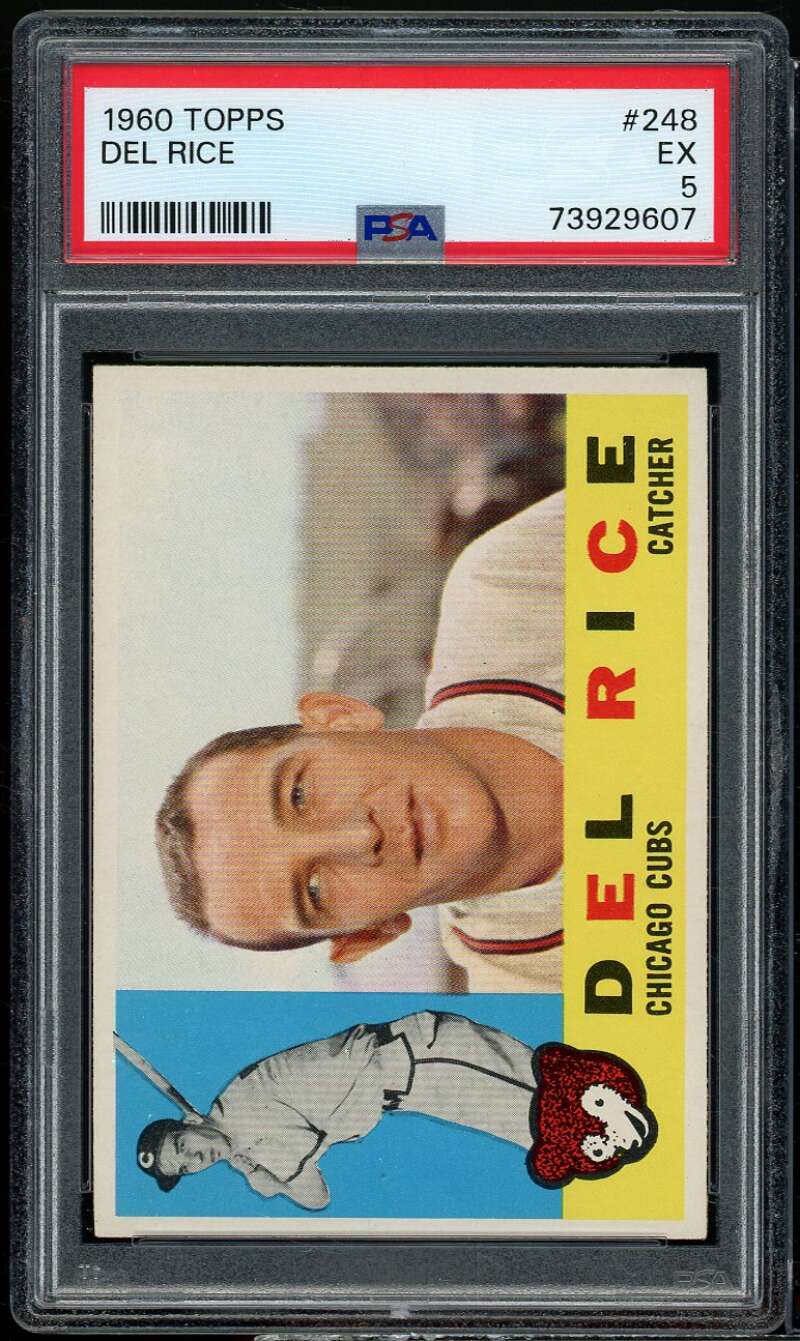 Del Rice Card 1960 Topps #248 PSA 5 Image 1