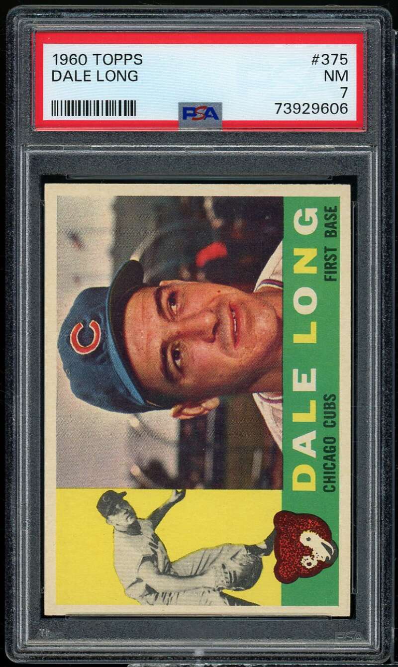 Dale Long Card 1960 Topps #375 PSA 7 Image 1