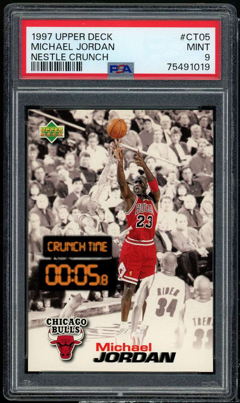 Michael Jordan Card 1997 Upper Deck Nestles Crunch #CT05 PSA 9 Image 1