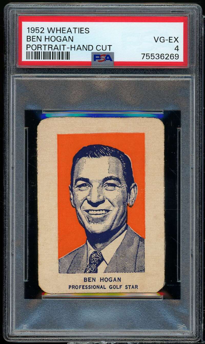 Ben Hogan Golf Card 1952 Wheaties Portrait-Hand Cut #nno PSA 4 Image 1