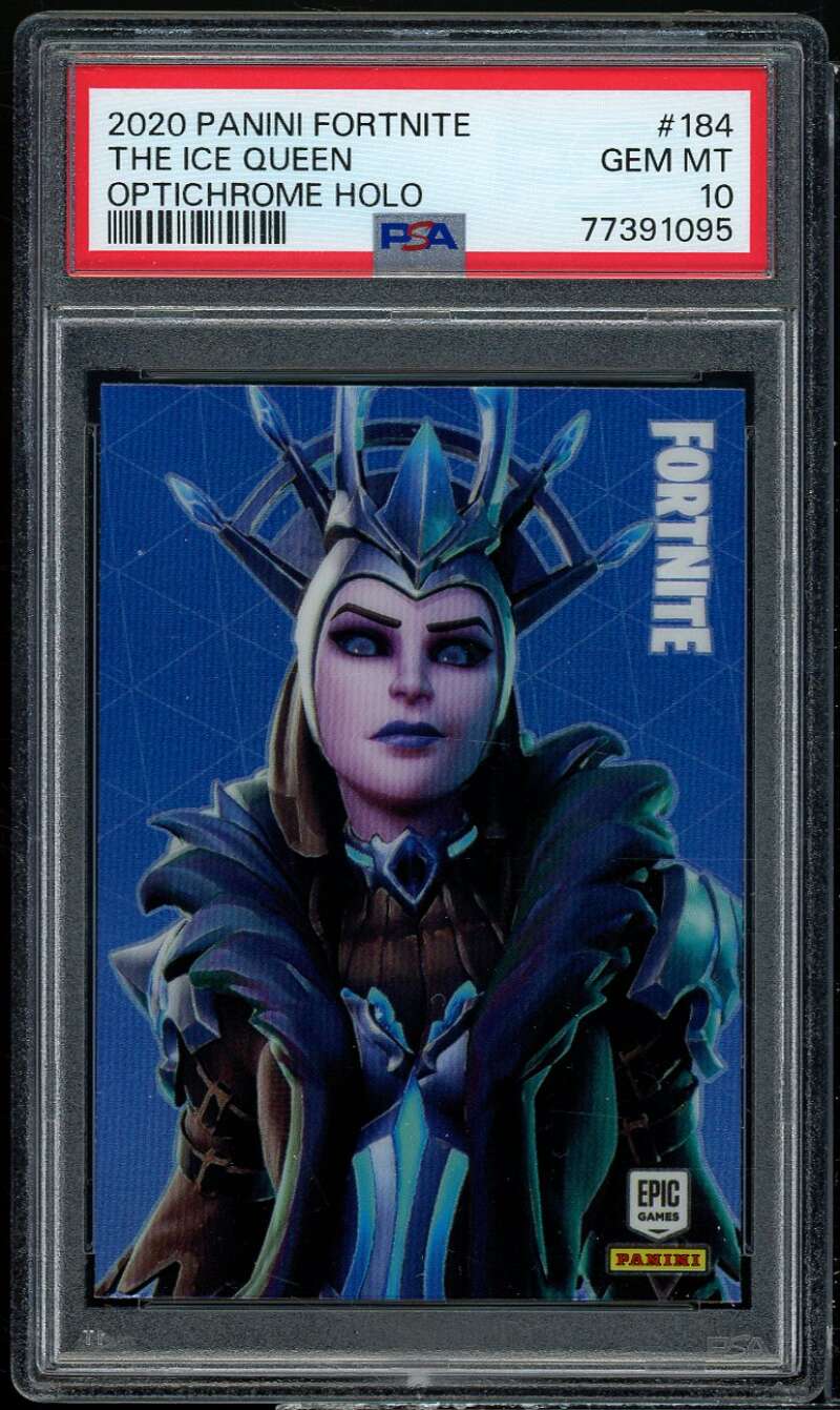 The Ice Queen Card 2020 Panini Fortnite USA Optichrome Holo #184 PSA 10 Image 1