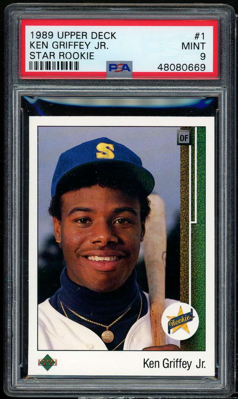 Ken Griffey Jr. Rookie Card 1989 Upper Deck #1 PSA 9 Image 1