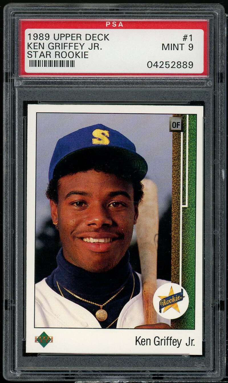 Ken Griffey Jr. Rookie Card 1989 Upper Deck #1 PSA 9 Image 1