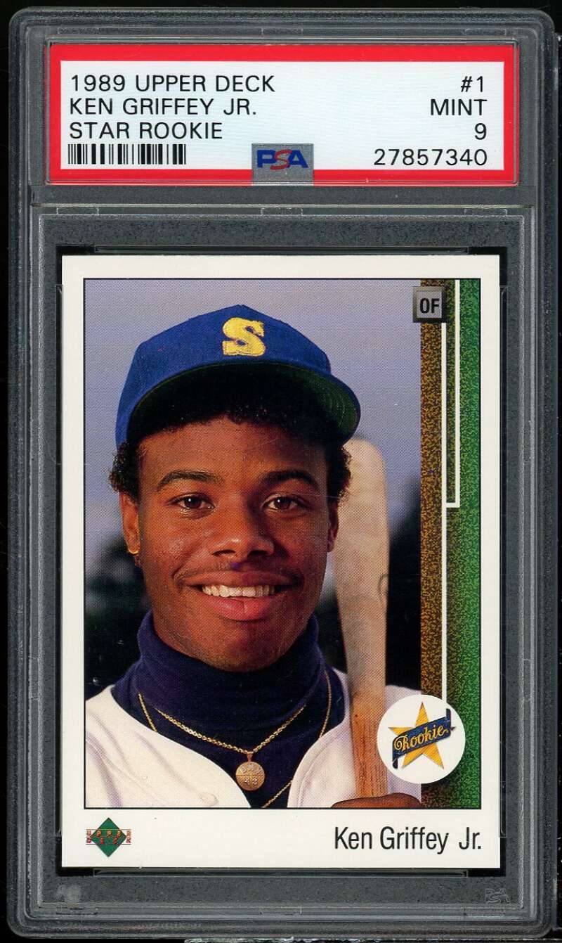 Ken Griffey Jr. Rookie Card 1989 Upper Deck #1 PSA 9 Image 1