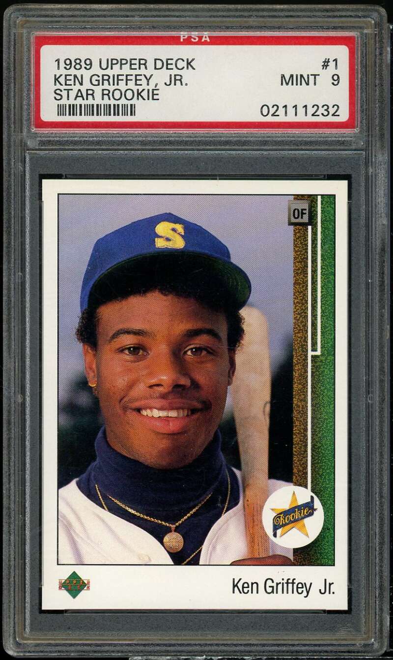 Ken Griffey Jr. Rookie Card 1989 Upper Deck #1 PSA 9 Image 1