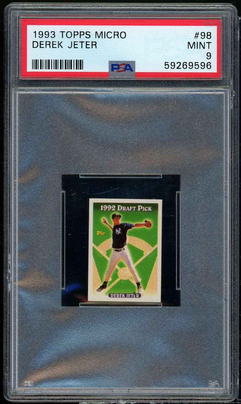 1993 DEREK JETER TOPPS #98 1992 DRAFT PICK ROOKIE CARD PSA 9