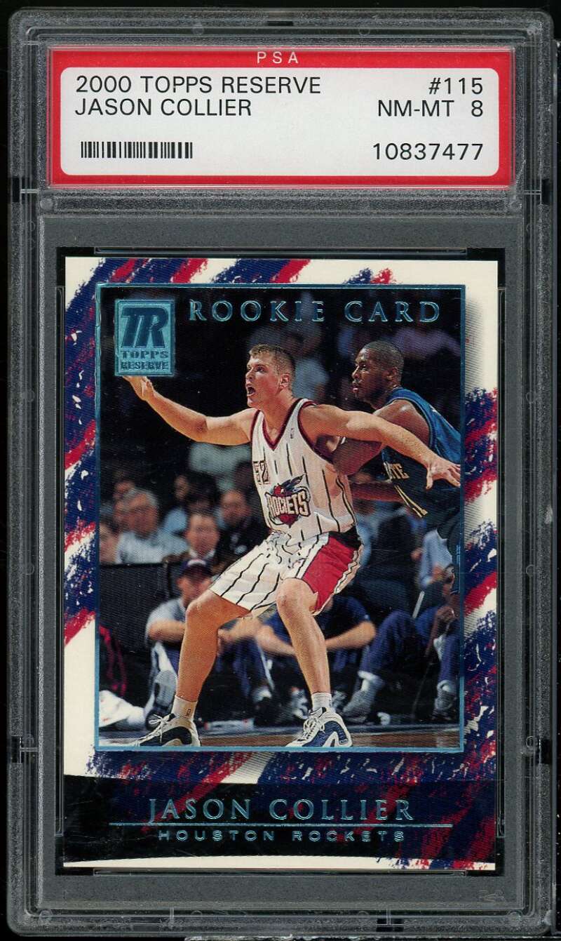 Jason Collins Rookie Card 2000-01 Topps Reserve #115 PSA 8 Image 1