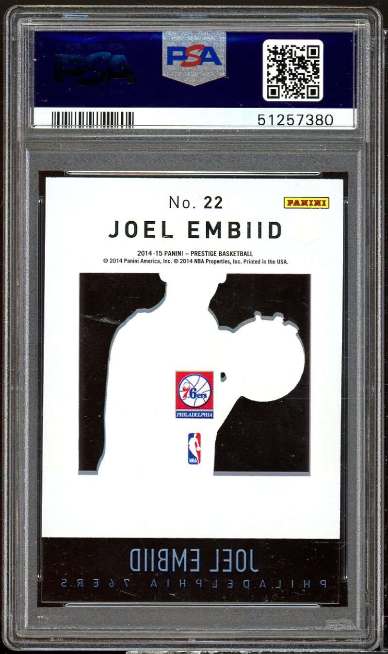 Joel Embiid Rookie Card 2014-15 Panini Prestige Mystery Rookies #22 PSA 9 Image 2