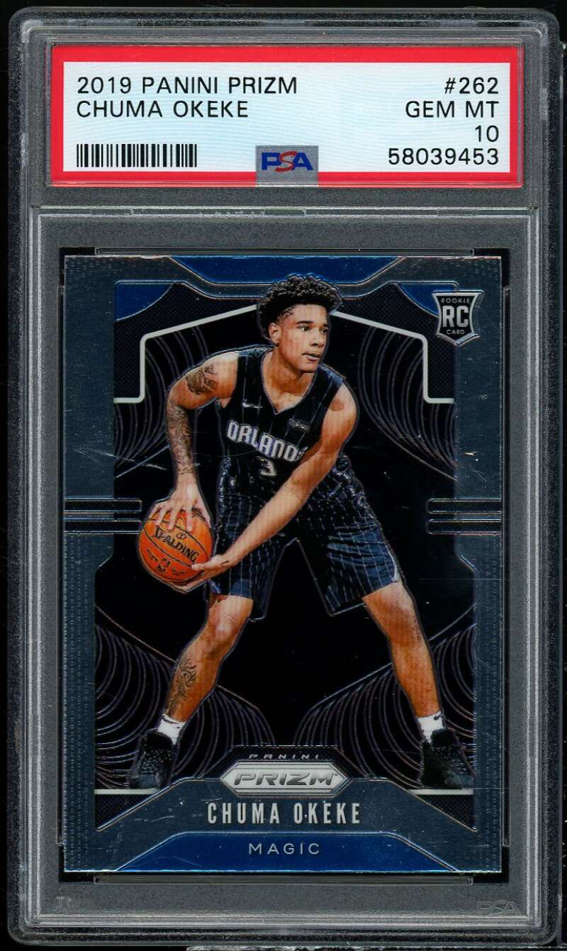 Chuma Okeke Rookie Card 2019-20 Panini Prizm #262 PSA 10 Image 1