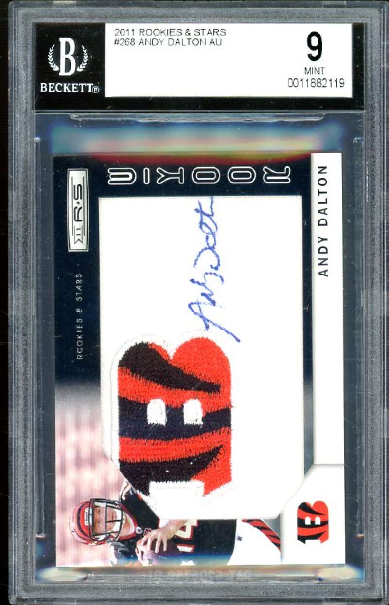 Andy Dalton Rookie Card 2011 Rookies Stars Autograph #268 BGS 9 Image 1