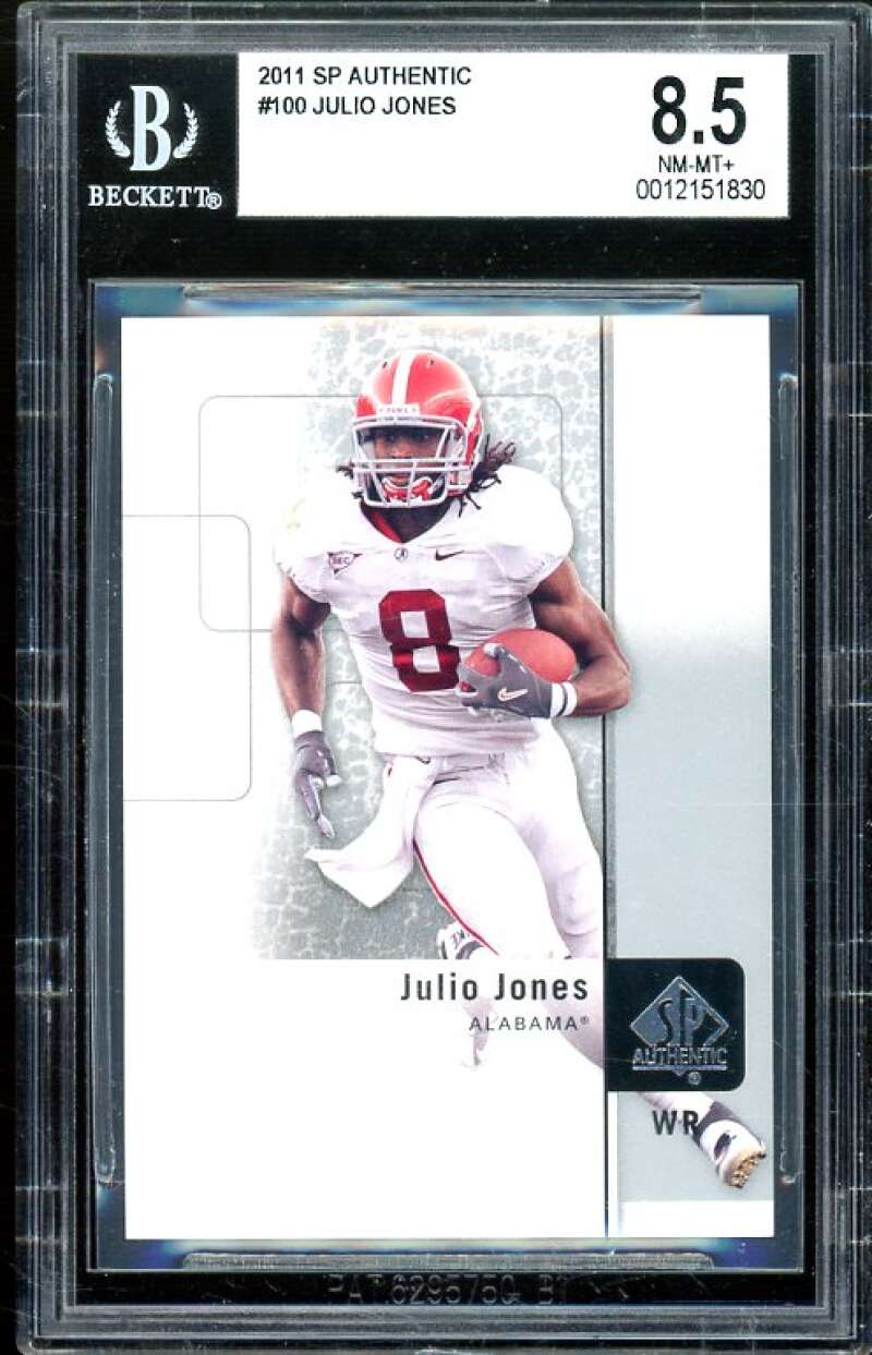 Julio Jones Rookie Card 2011 SP Authentic #100 BGS 8.5 Image 1