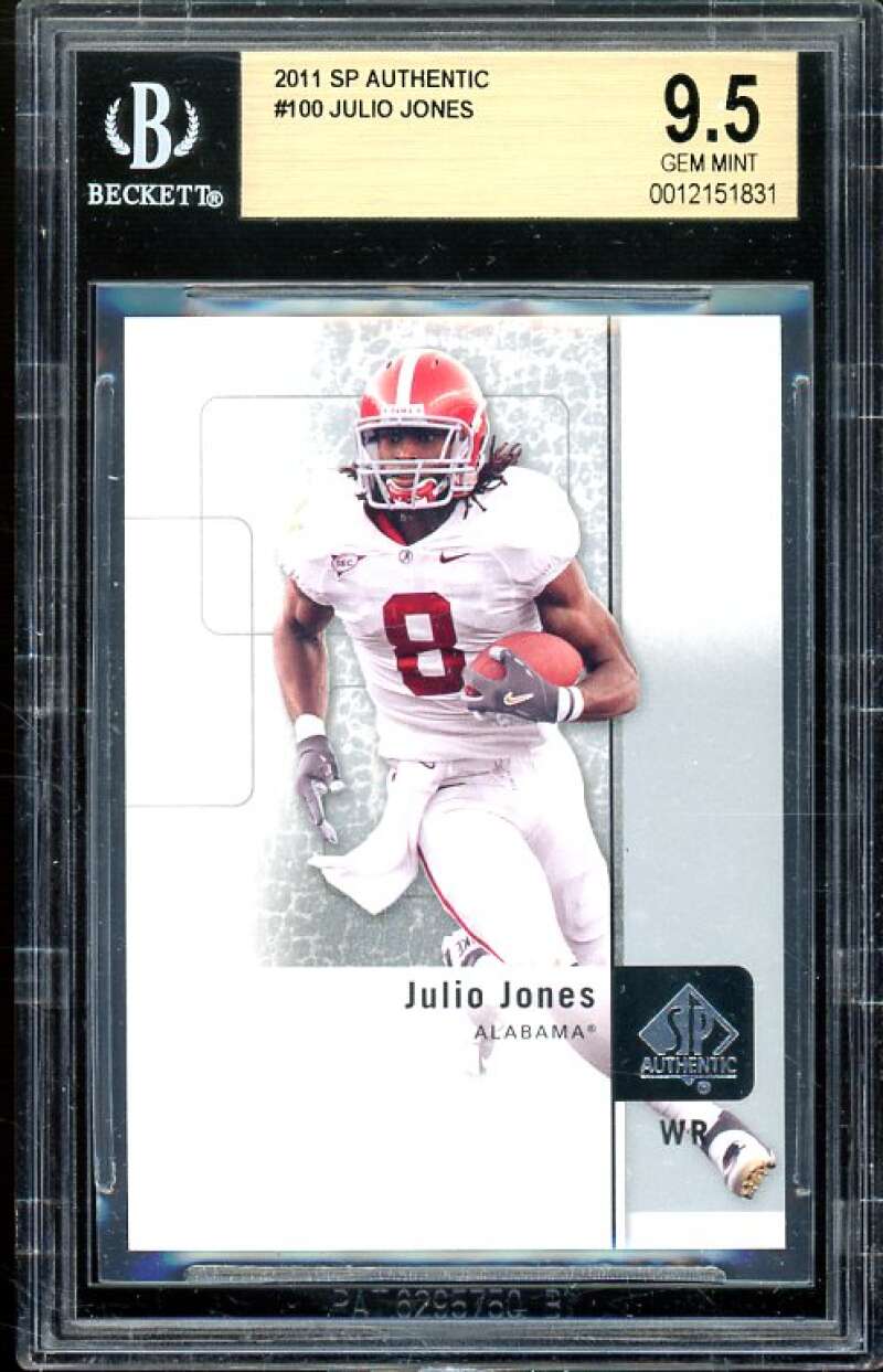 Julio Jones Rookie Card 2011 SP Authentic #100 BGS 9.5 Image 1