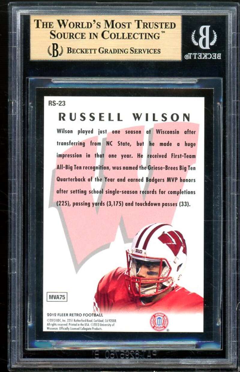 Russell Wilson 2012 Fleer Retro Rookie Sensations #RS23 BGS 9.5 (9.5 9.5 9.5 10) Image 2