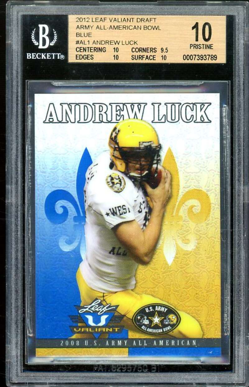 Andrew Luck RC 2012 Leaf Valiant Army All-American Bowl #AL1 (PRISTINE) BGS 10 Image 1