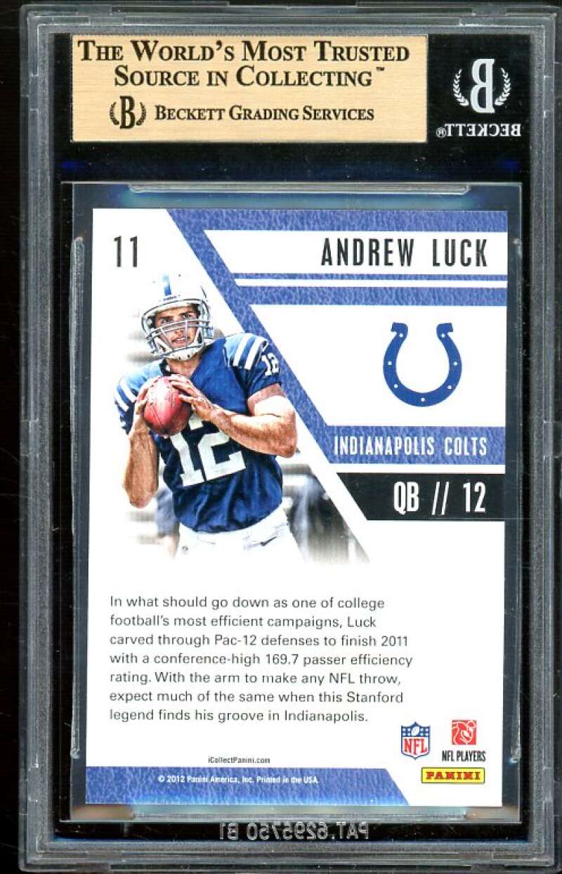 Andrew Luck Rookie 2012 Panini Player Of The Day #11 BGS 9.5 (10 9.5 10 9.5) Image 2