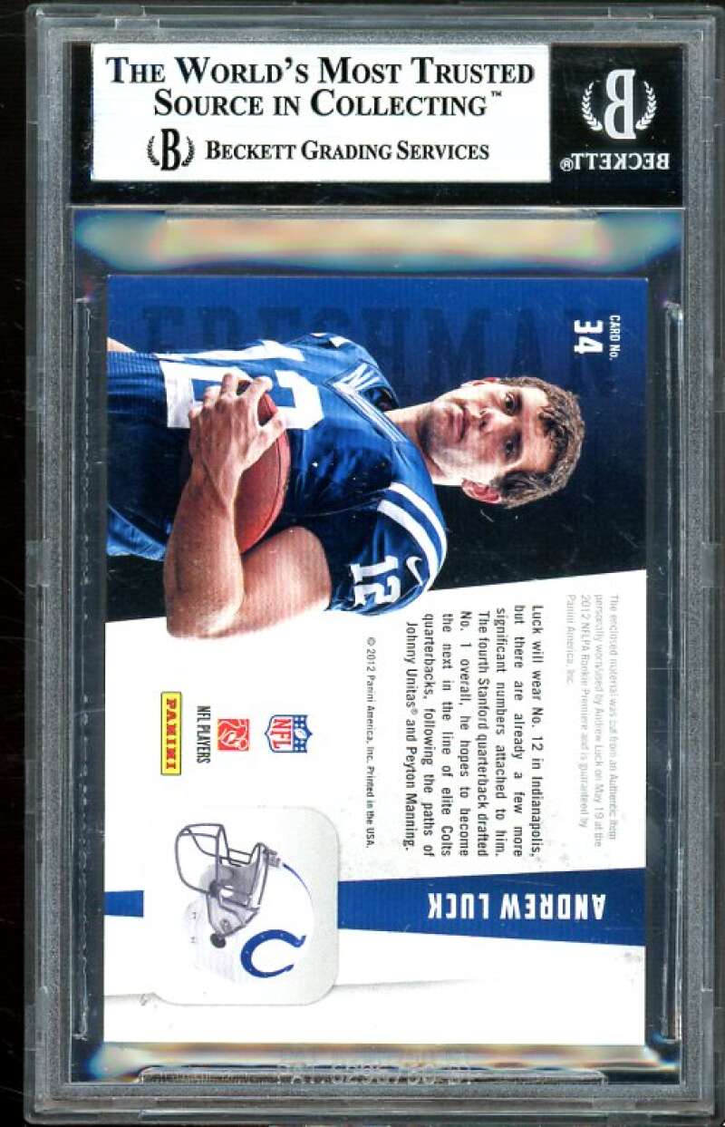 Andrew Luck Rookie 2012 Rookies Stars Longevity Freshman Orientation #34 BGS 9 Image 2