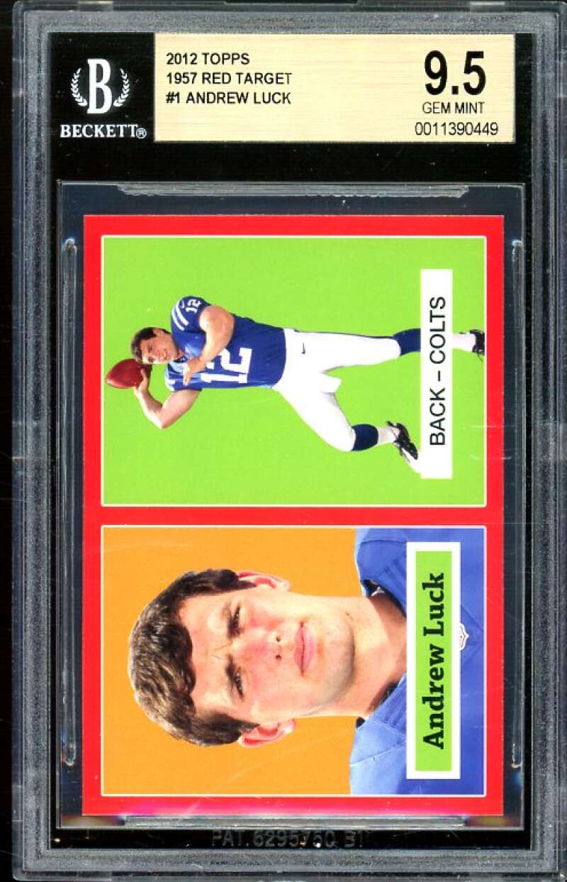 Andrew Luck Rookie Card 2012 Topps 1957 Target Red #1 BGS 9.5 Image 1