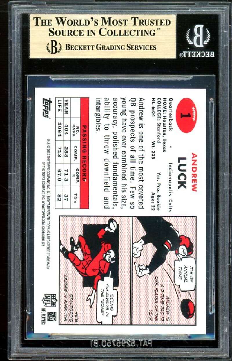 Andrew Luck Rookie Card 2012 Topps 1957 Target Red #1 BGS 9.5 Image 2