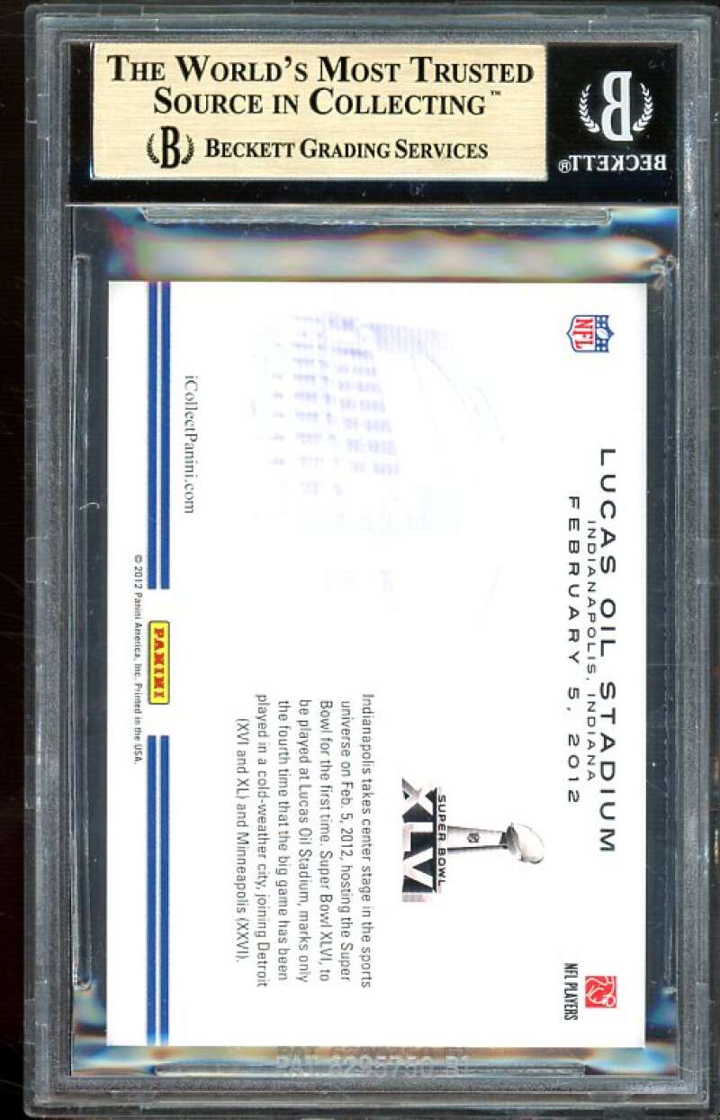 Lucas Oil Stadium Patch Card 2012 Panini Super Bowl XLVI #SB46 BGS 9.5 Image 2