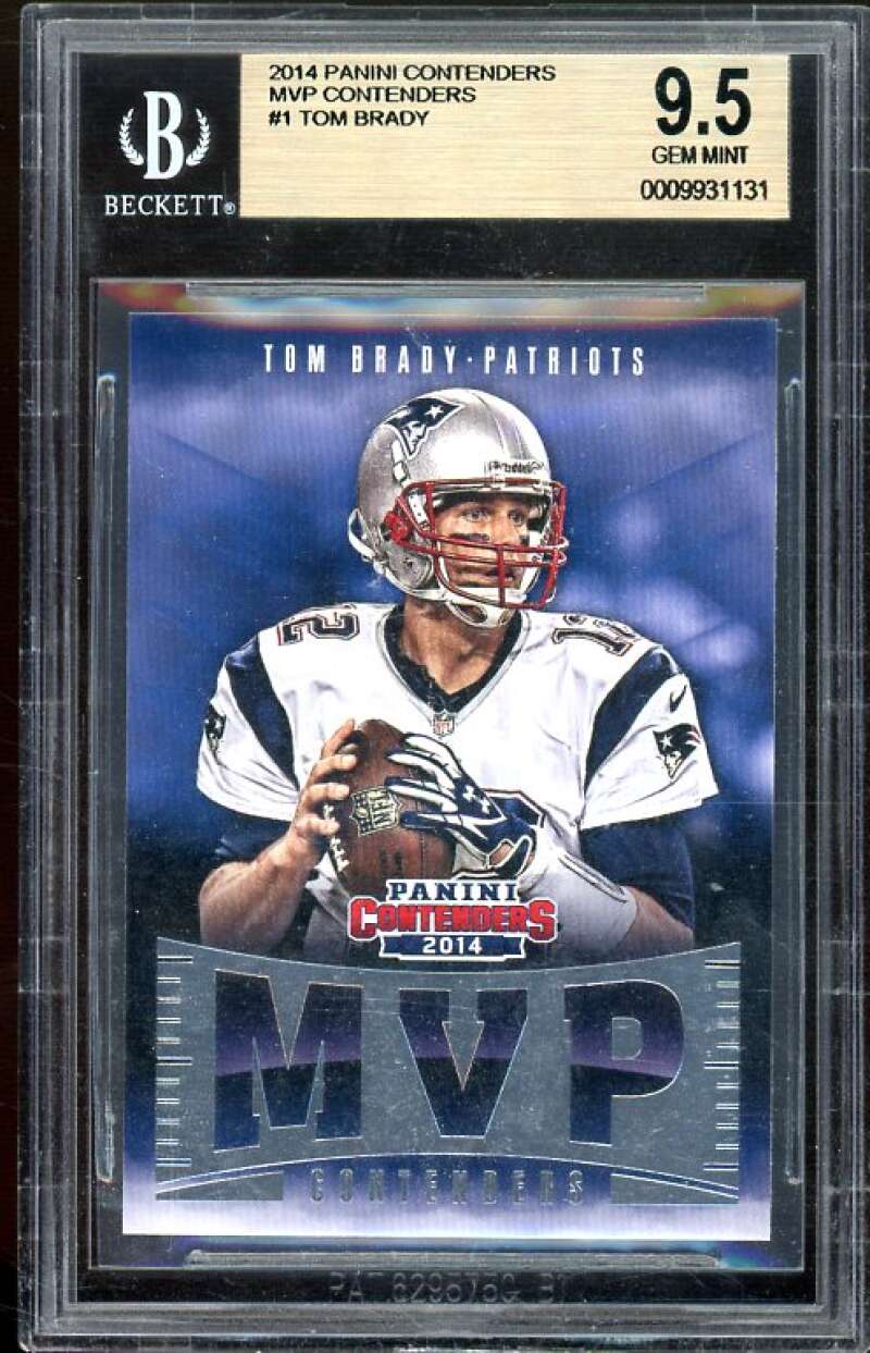 Tom Brady Card 2014 Panini Contenders MVP Contenders #1 BGS 9.5 Image 1