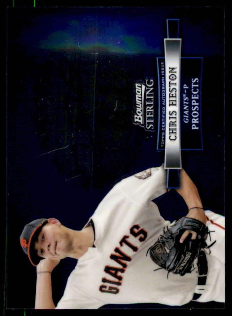 Chris Heston Card 2012 Bowman Sterling Prospect Autographs #CHE  Image 1