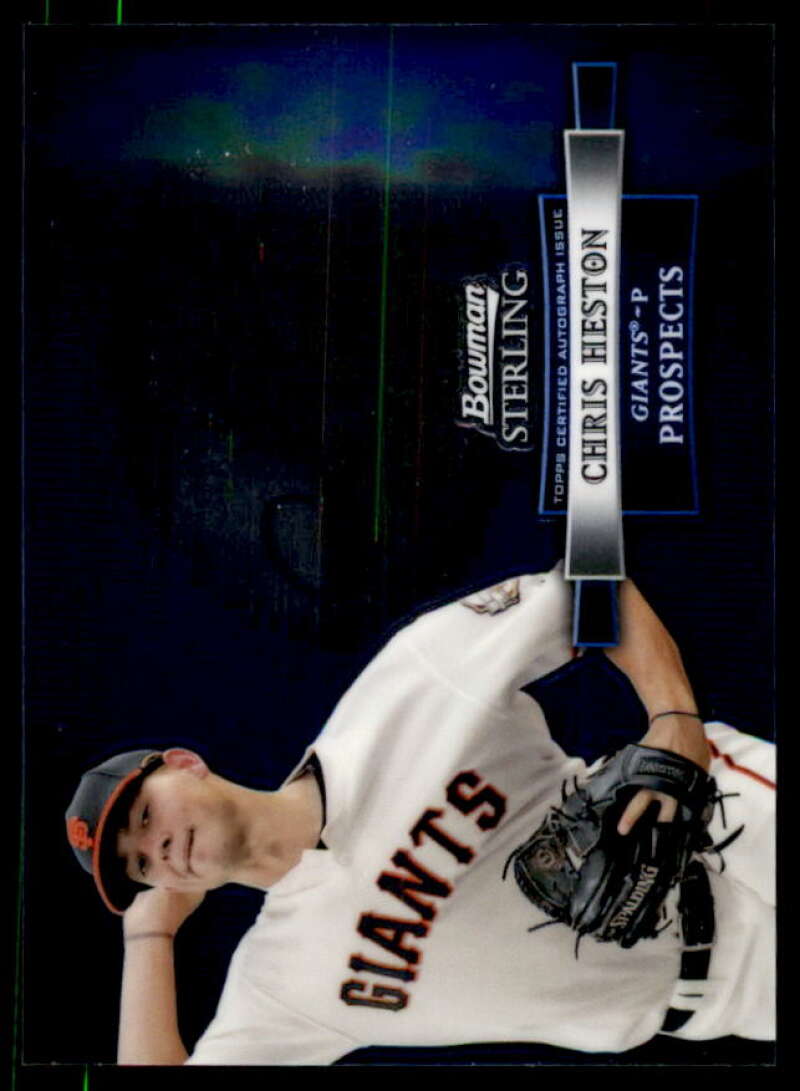 Chris Heston Card 2012 Bowman Sterling Prospect Autographs #CHE  Image 1