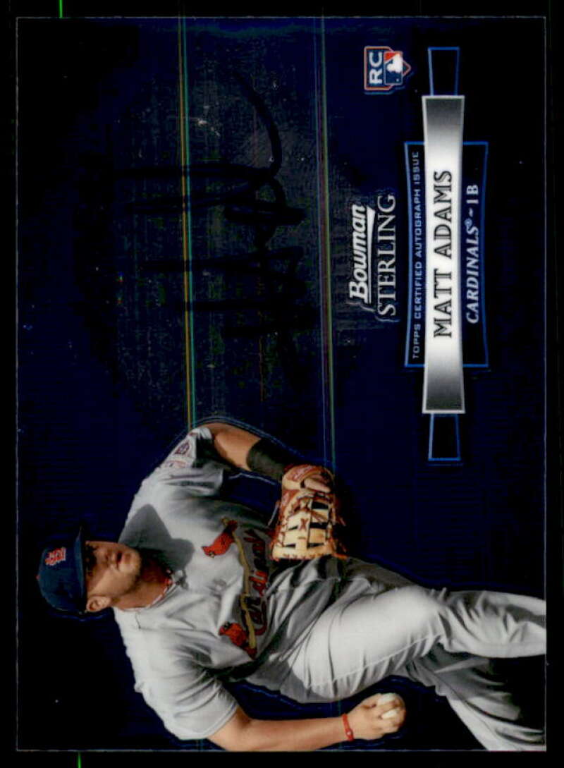 Matt Adams Card 2012 Bowman Sterling Rookie Autographs #MA  Image 1