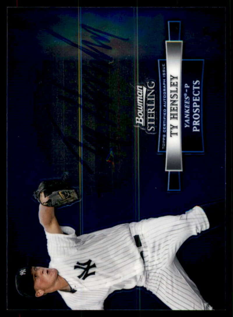 Ty Hensley Card 2012 Bowman Sterling Prospect Autographs #TH  Image 1