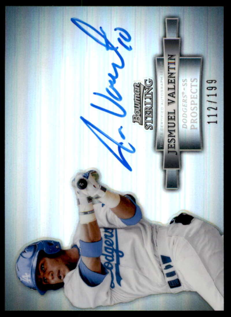 Jesmuel Valentin 2012 Bowman Sterling Prospect Autographs Refractors #JV  Image 1