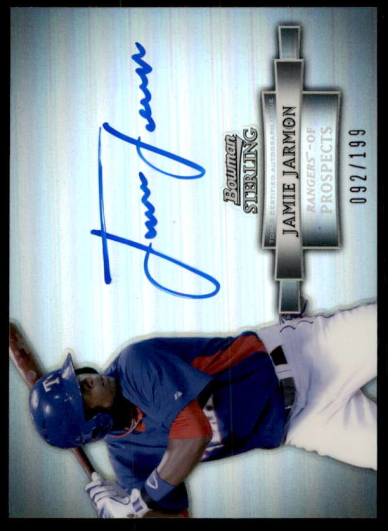 Jamie Jarmon 2012 Bowman Sterling Prospect Autographs Refractors #JJ  Image 1