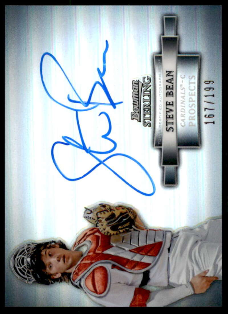 Steve Bean 2012 Bowman Sterling Prospect Autographs Refractors #SB  Image 1