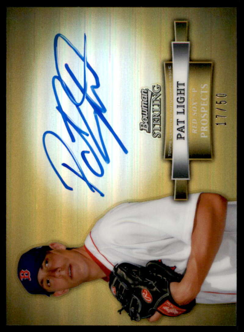 Pat Light 2012 Bowman Sterling Prospect Autographs Gold Refractors #PL  Image 1