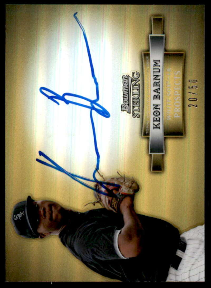 Keon Barnum 2012 Bowman Sterling Prospect Autographs Gold Refractors #KB  Image 1