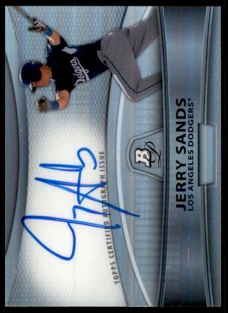 Jerry Sands 2010 Bowman Platinum Prospect Autographs Refractors #JS  Image 1